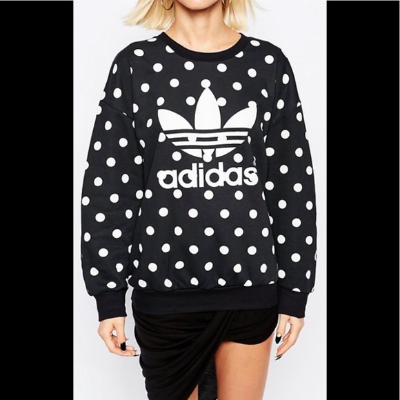 adidas Tops - Adidas Polka Dot Sweatshirt